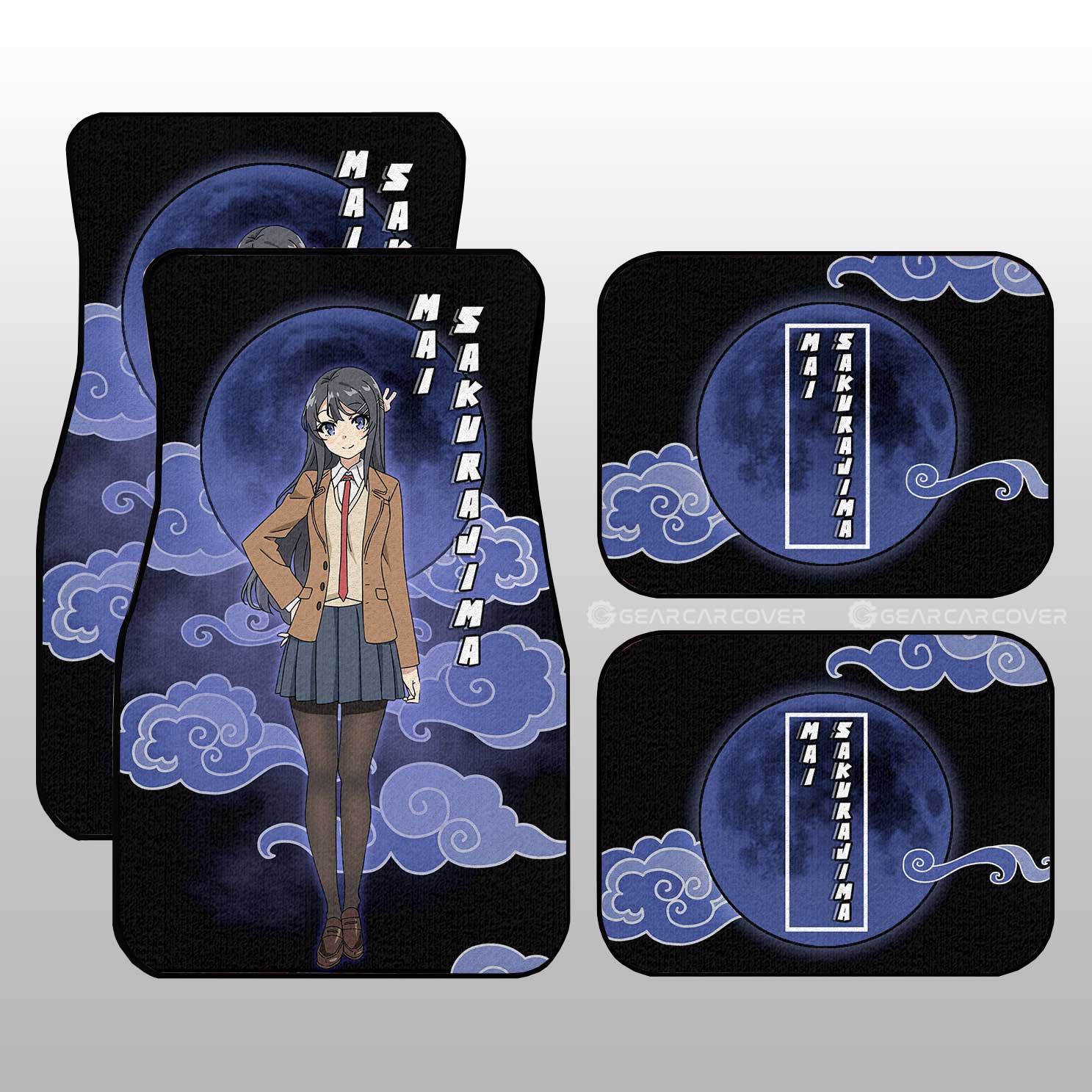 Mai Sakurajima Car Floor Mats Custom Bunny Girl Senpai Anime Car Accessories