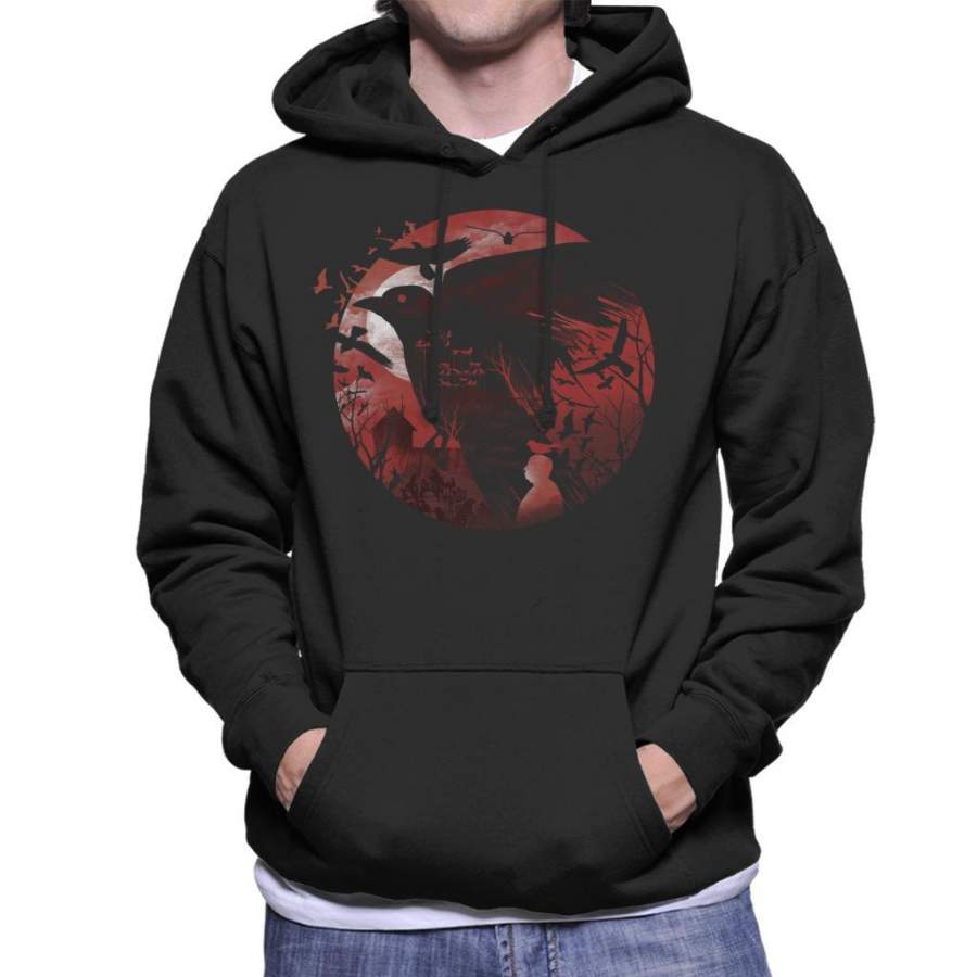 Alfred Hitchcock Silhouette The Birds Men’s Hooded Sweatshirt