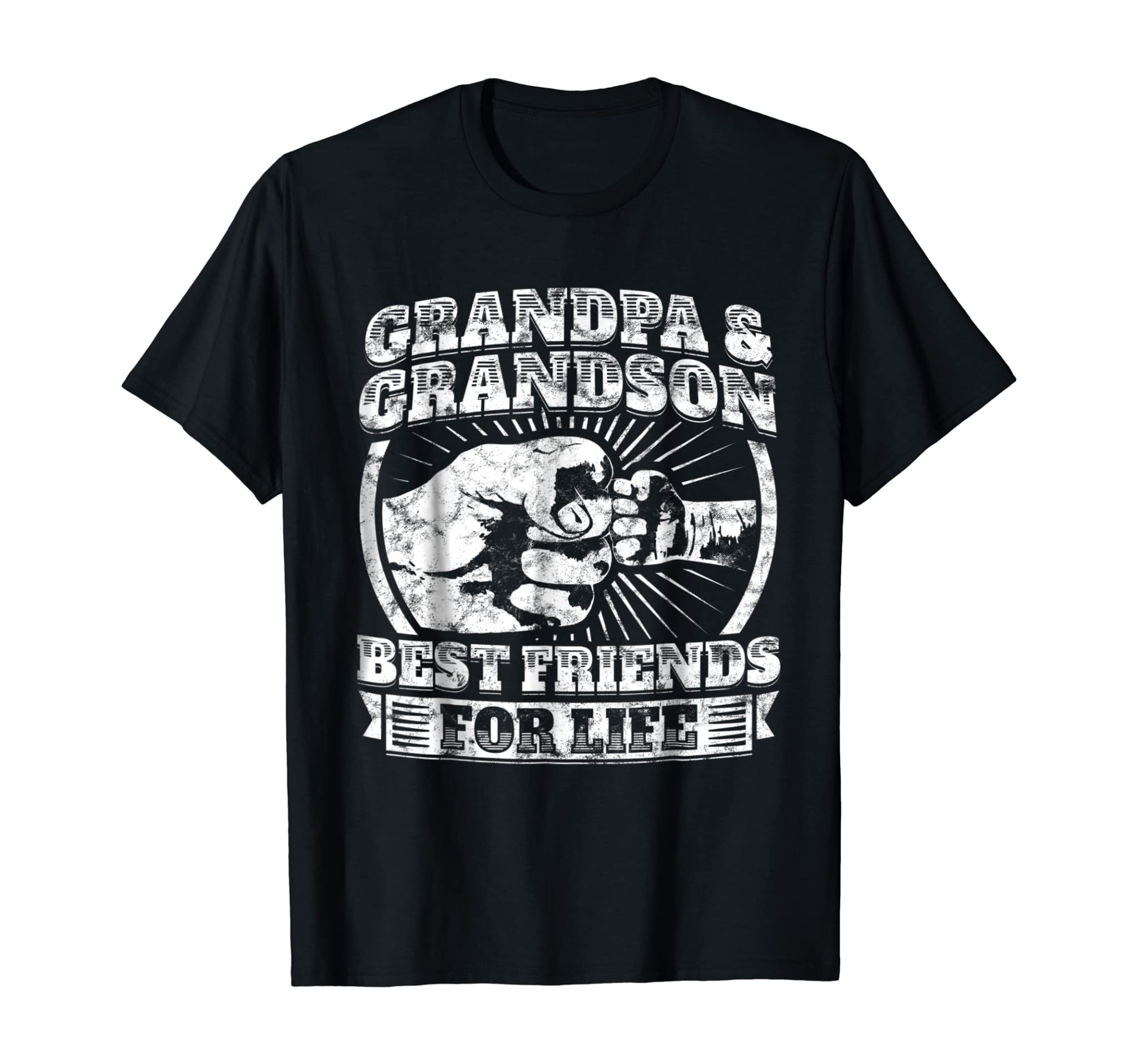 Grandpa And Grandson Gift Family Shirt Grandad Fist Bump Tee