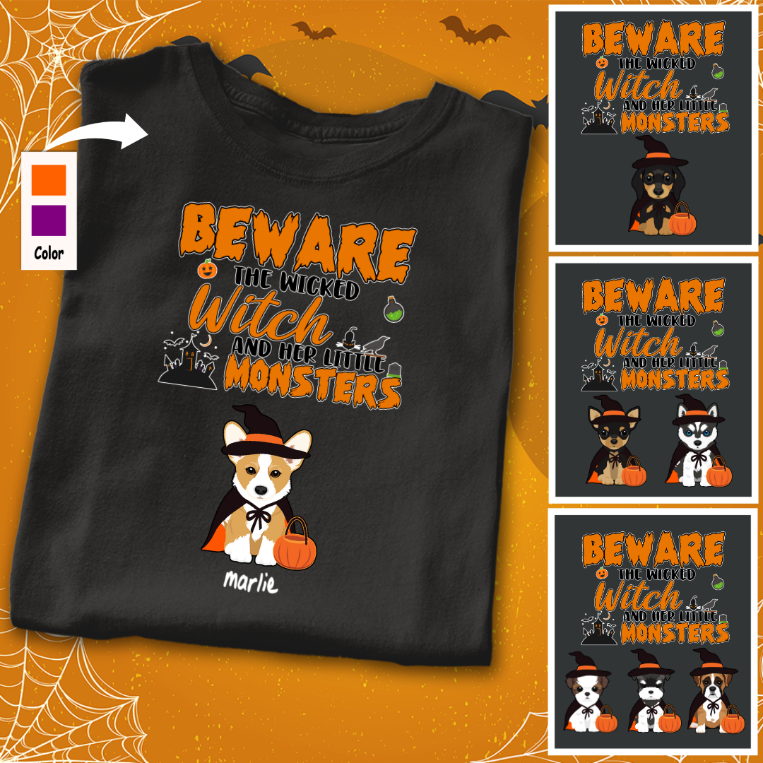 Personalized Dog Home Of The Witch Shirt Sweatshirt Hoodie Ap325