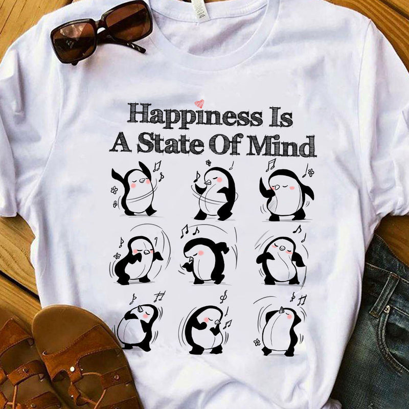 Penguin Happiness Is A State Of Mind Tnlz2504009Y Light Classic T Shirt