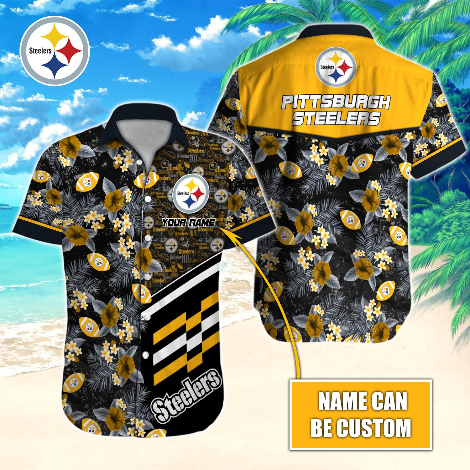 Pittsburgh Steelers Nfl-Hawaiian Shirt Custom T-40150