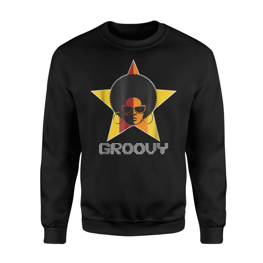 Groovy Black Disco Diva. Natural Hair Black Queens Sweatshirt