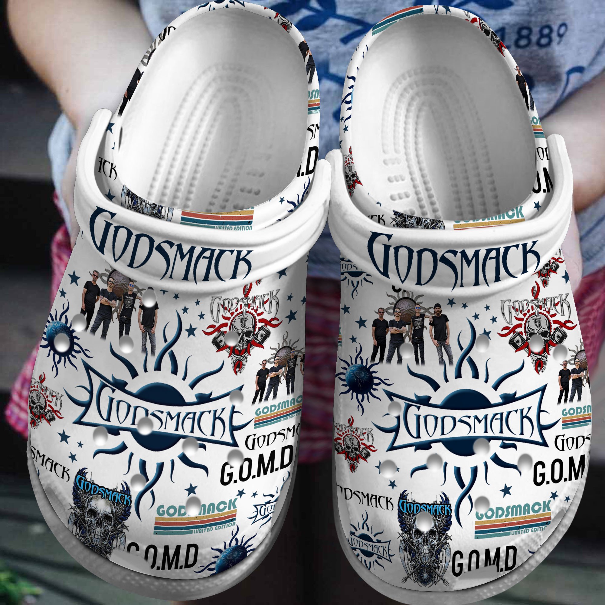 Godsmack Music Crocs Crocband Clogs Shoes Comfortable For Men Women and Kids