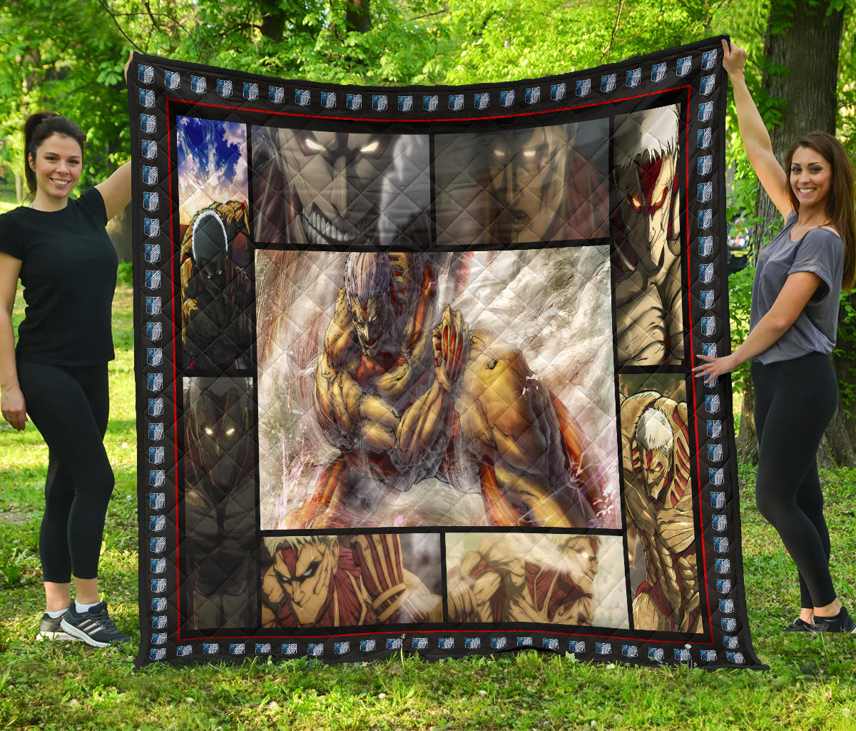 Armored Titan Attack On Titan Premium Quilt Blanket  Anime Home Decor Custom For Fans Na032803