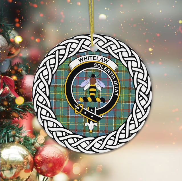 Whitelaw Scottish Clan Tartan Crest Badge Plaid Ornament Gift. Christmas Tree Ornament Tartan Ornament Great Christmas Ornaments Gift