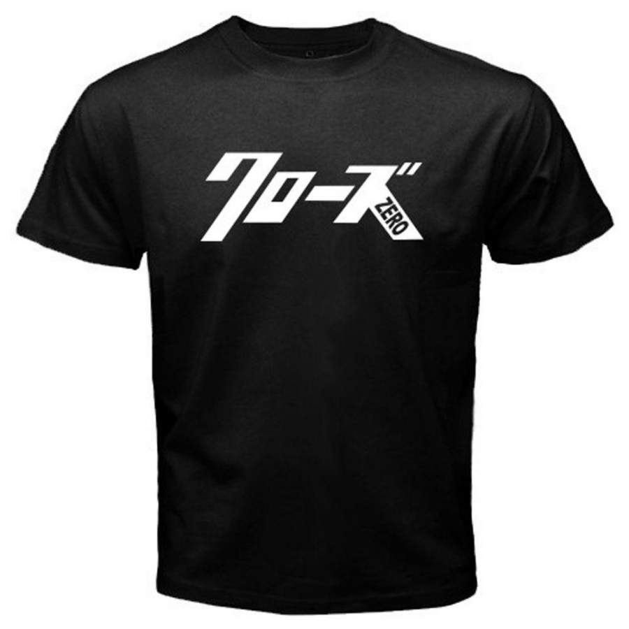 Details about   New CROWS ZERO Logo Movie Cartoon Manga Men’s White Black T-Shirt