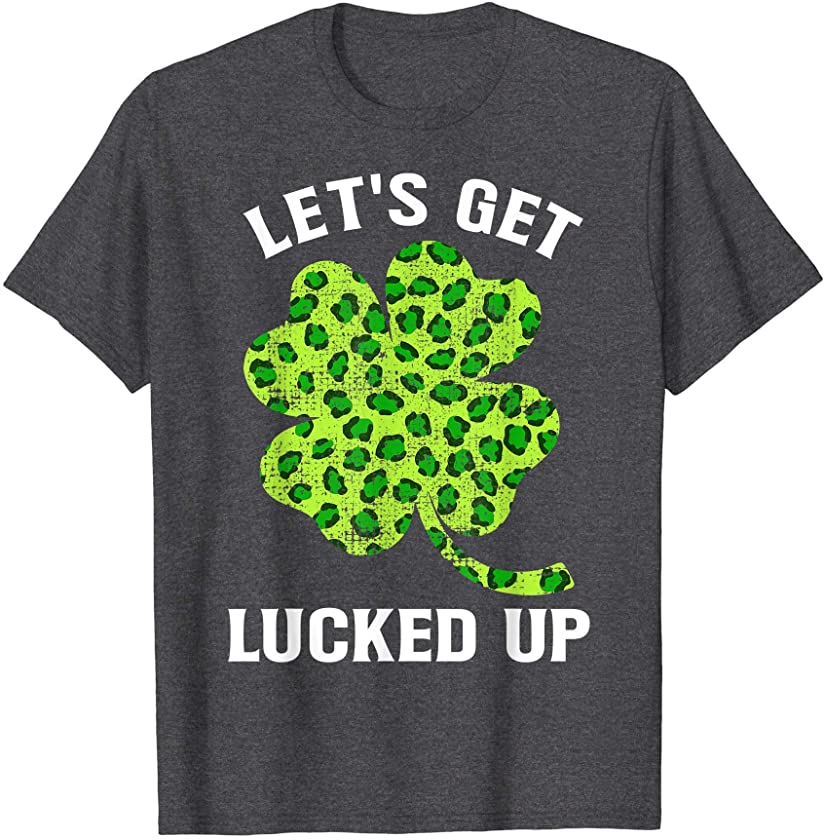 Green Leopard Print Funny St Patrick’s Day Shamrock T-Shirt