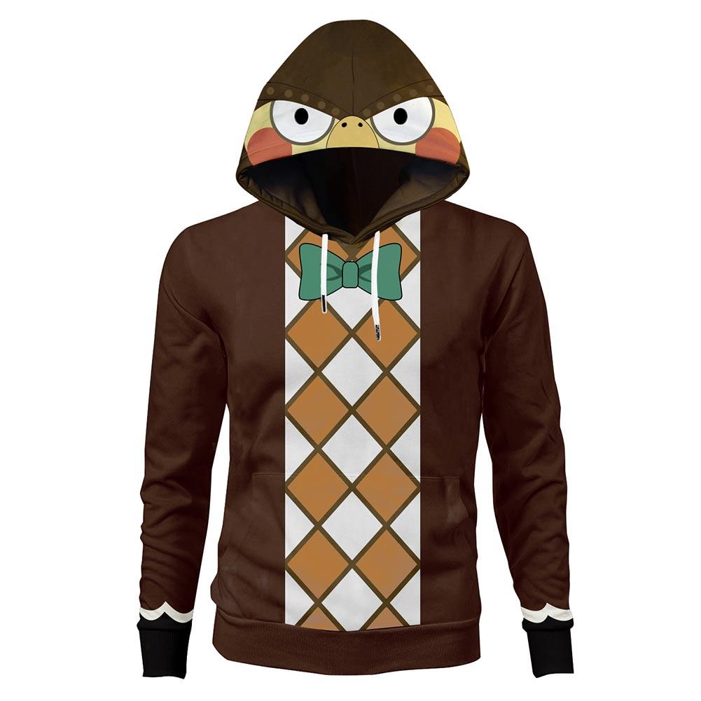 Unisex Blathers Cosplay Hoodies Animal Crossing Pullover 3D Print Jacket Sweatshirt