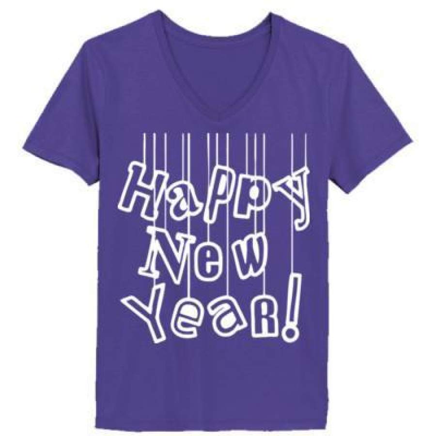 AGR Happy New Year – Ladies’ V-Neck T-Shirt