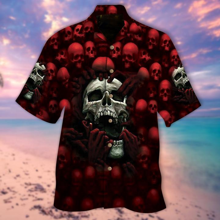 Spooky Skull Halloween Hawaii Shirt For Men Women Ha45578