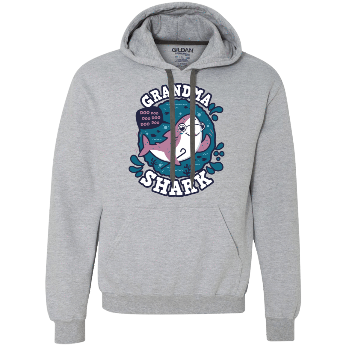 Shark Family Trazo – Grandma Premium Fleece Hoodie