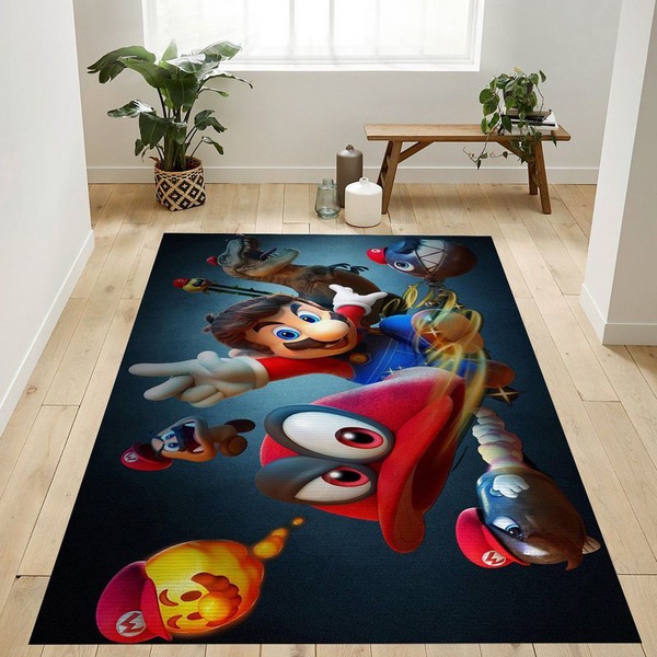 Super Mario 108 Area Rug Living Room And Bed Room Rug Gift Us Decor Vh3