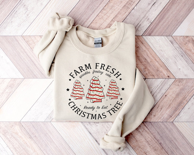 Farm Fresh Tree Cakes Christmas Sweatshirt