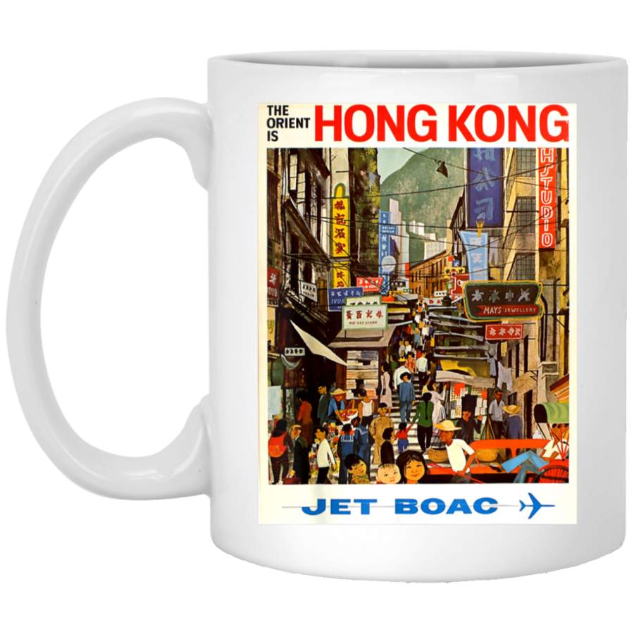 Vintage poster – Hong Kong Retro White Mug