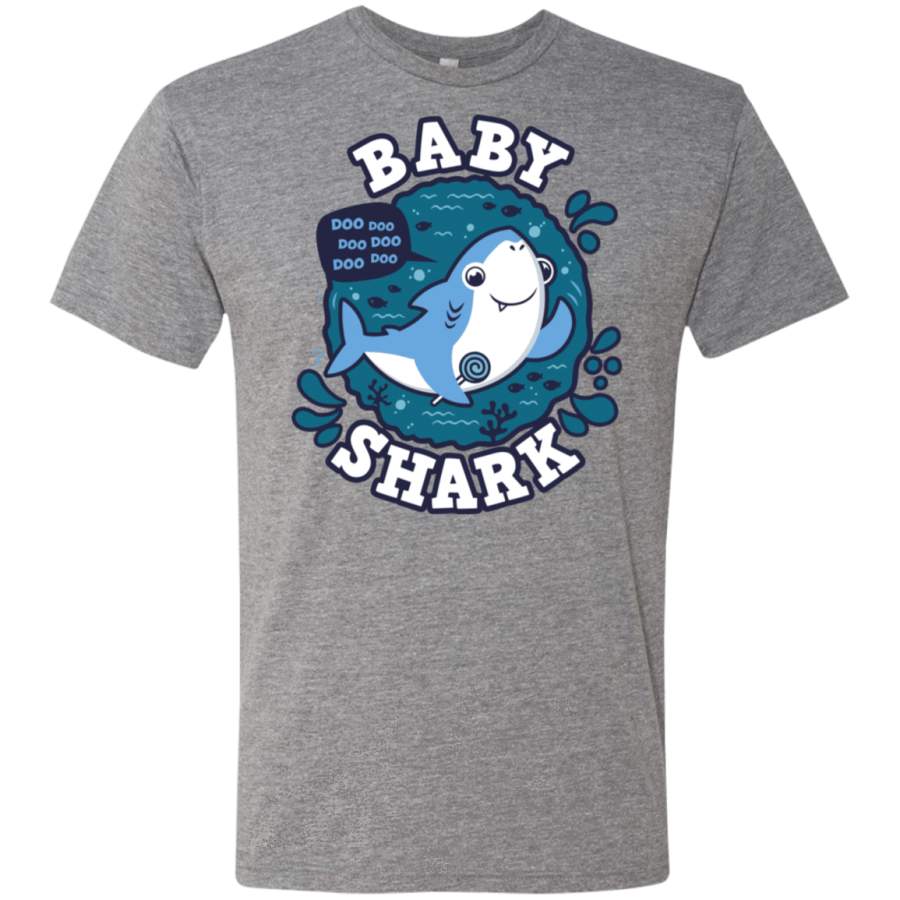 Shark Family trazo – Baby Boy Men’s Triblend T-Shirt