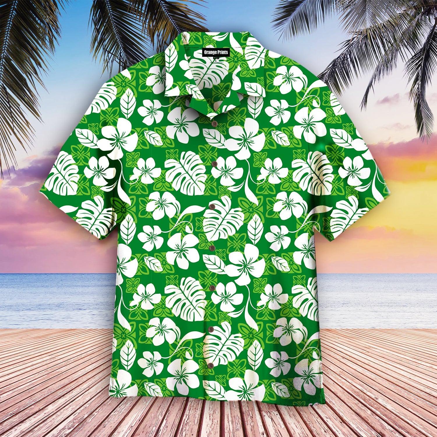 Green Seamless Aloha Hawaii Shirt For Men Women Ha89533