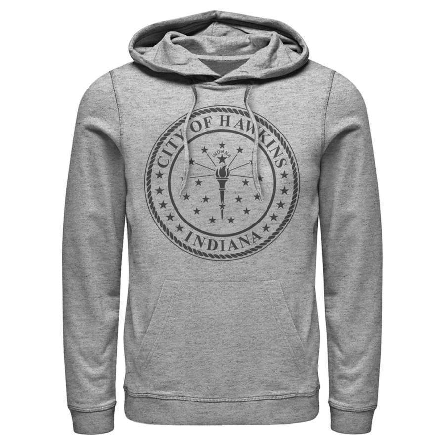 Stranger Things Men’s City of Hawkins Crest  Lightweight Hoodie