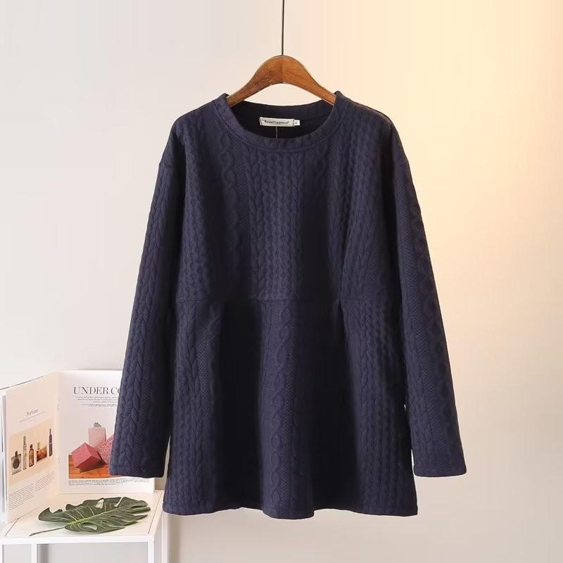 Warm Autumn Winter Women Fashion New Lady Bottoming Long-sleeved Dress 200 Kg Medium Length Knitted Dress Female Plus Size alx