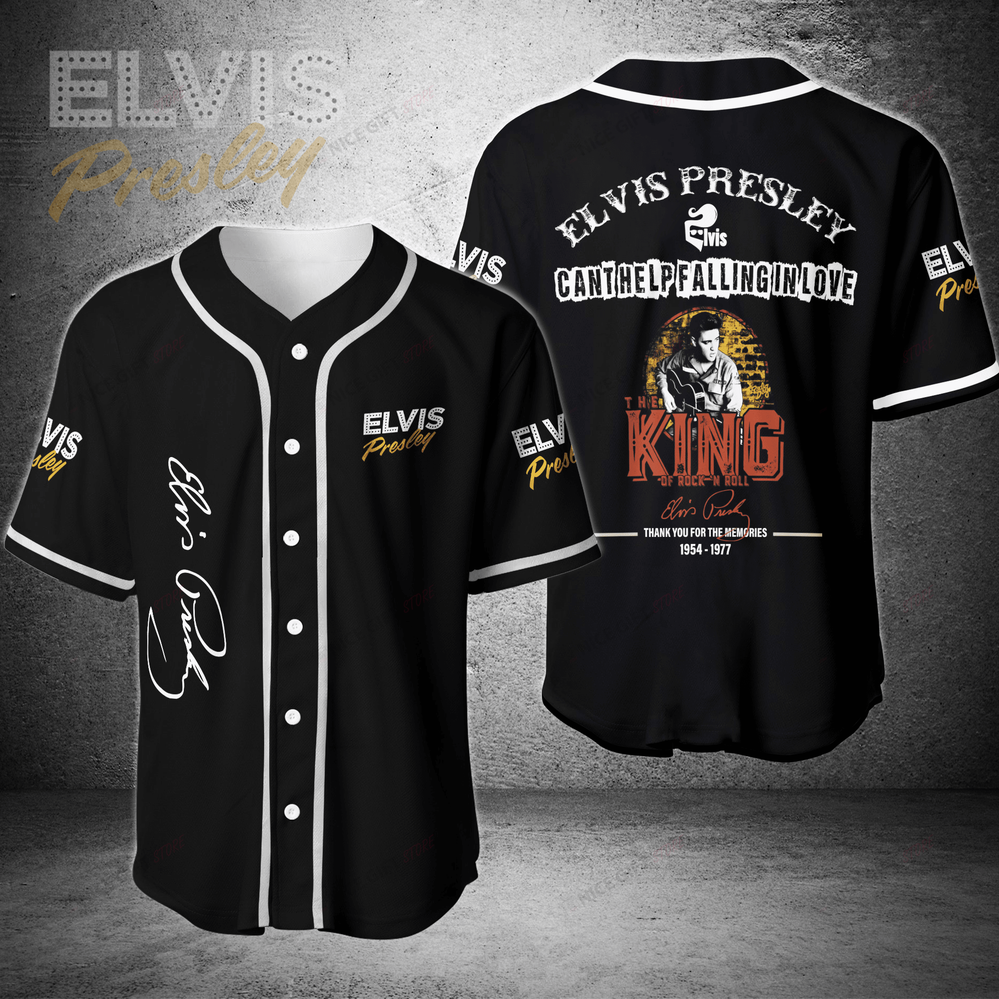 Elvis Presley Baseball Jersey Bbj-T2B0