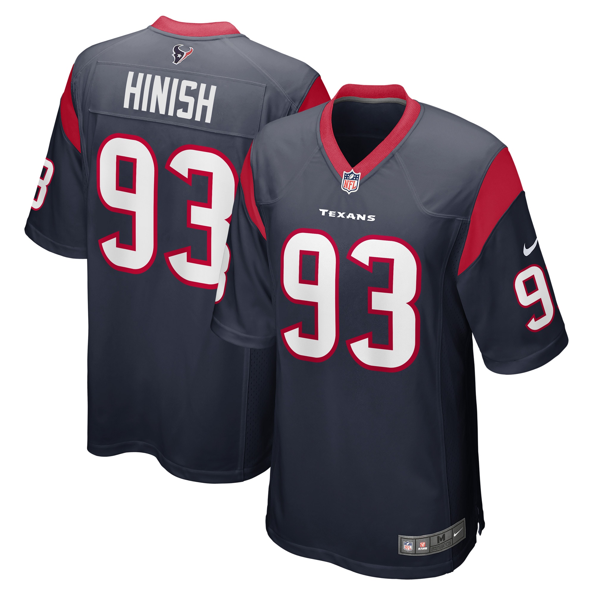 Men’s Houston Texans Kurt Hinish Navy Game Player Jersey