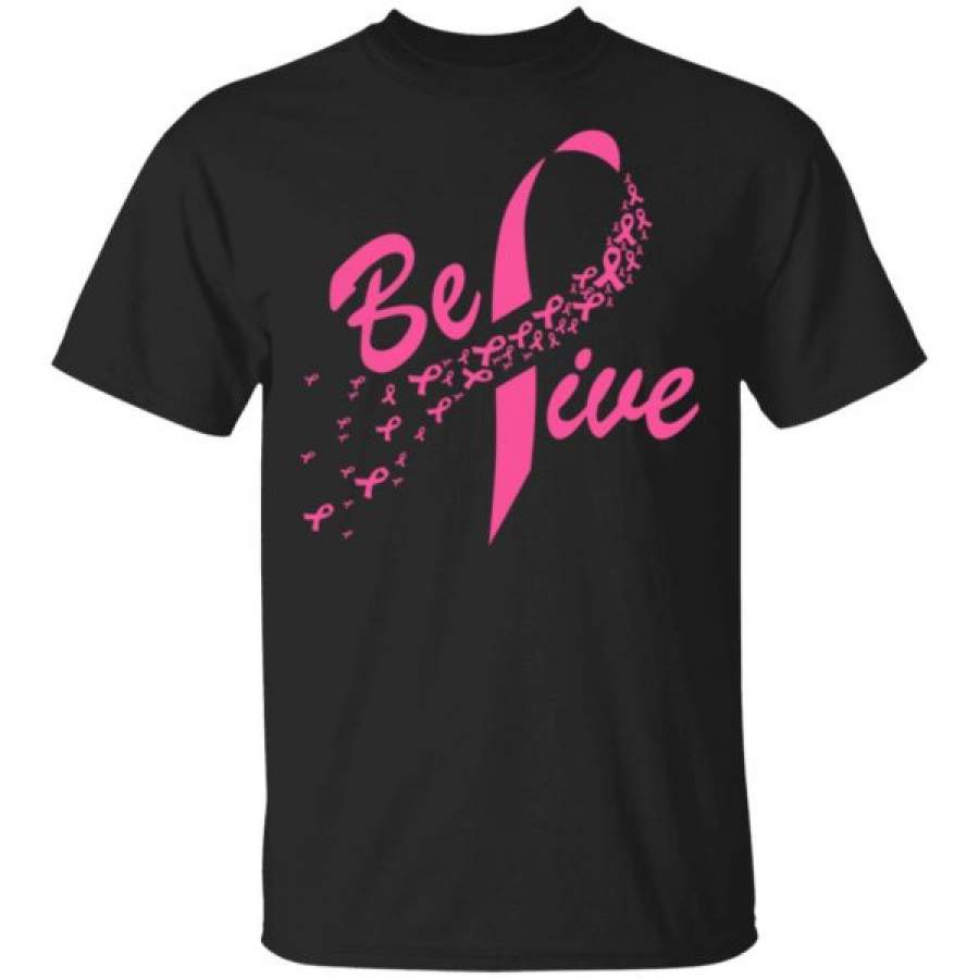 Believe Fight Pink Ribbon Breast Cancer Shirt – Cool Amazing Fashion