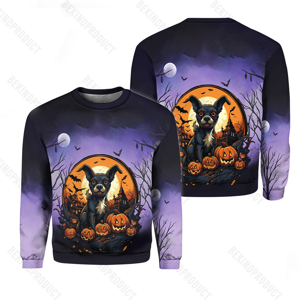 Dog Night Halloween Crewneck Sweatshirt All Over Print Sweatshirt For Women Sweatshirt For Men Swn1192