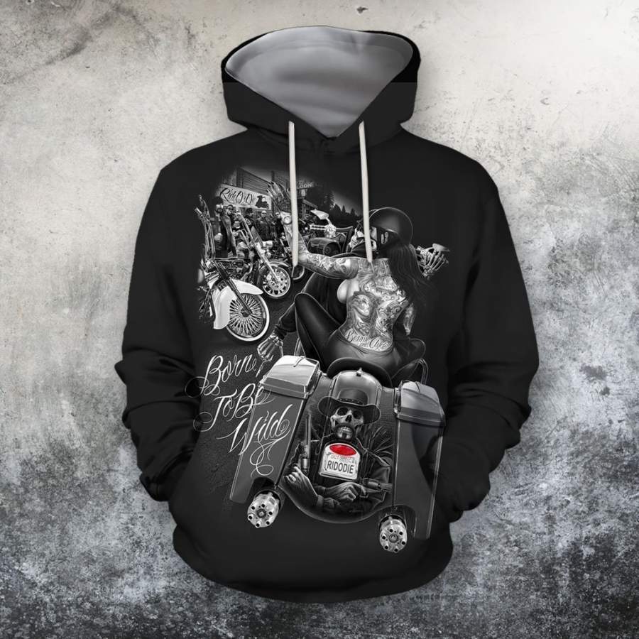 3D All Over Print Born To Be Wild Hoodie and Shirts