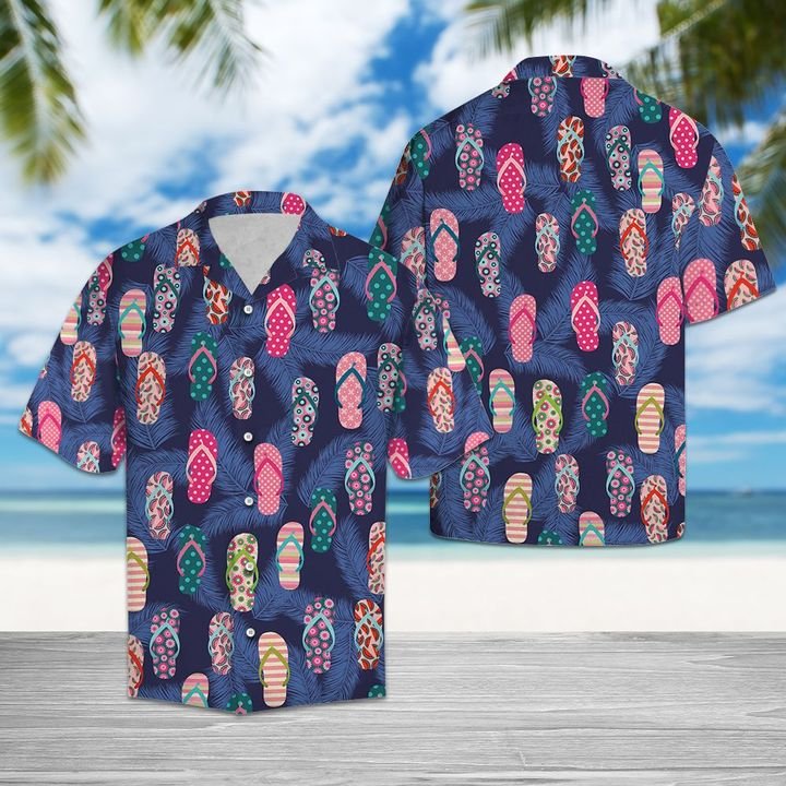 Awesome Flip Flops Hawaiian Shirt Summer Button Up For Men, Women, Couple