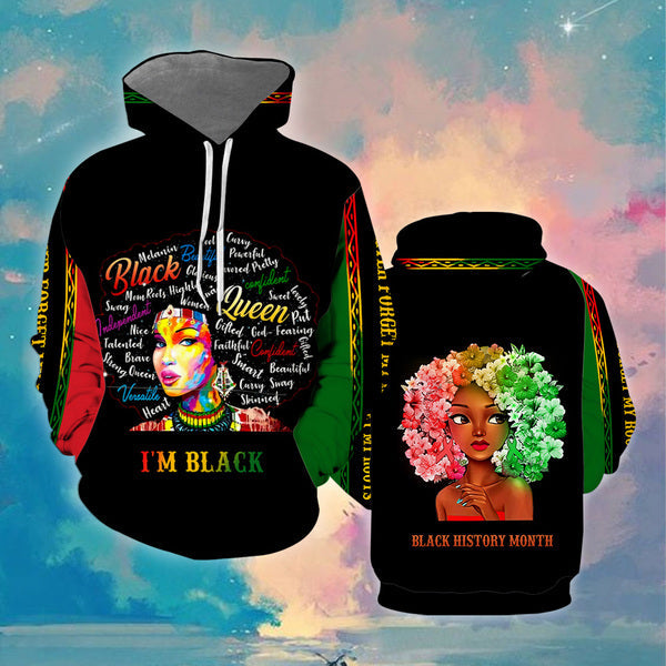 I Am Black Queen Black History Month 3D All Over Print | For Men & Women | Adult | Hp5111