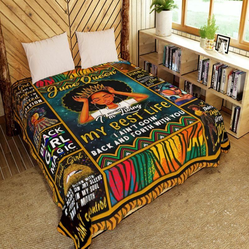 I Am Black History And Celebrate My Race All Year Long Melanin, African American Cozy Fleece Blanket Sherpa Blanket