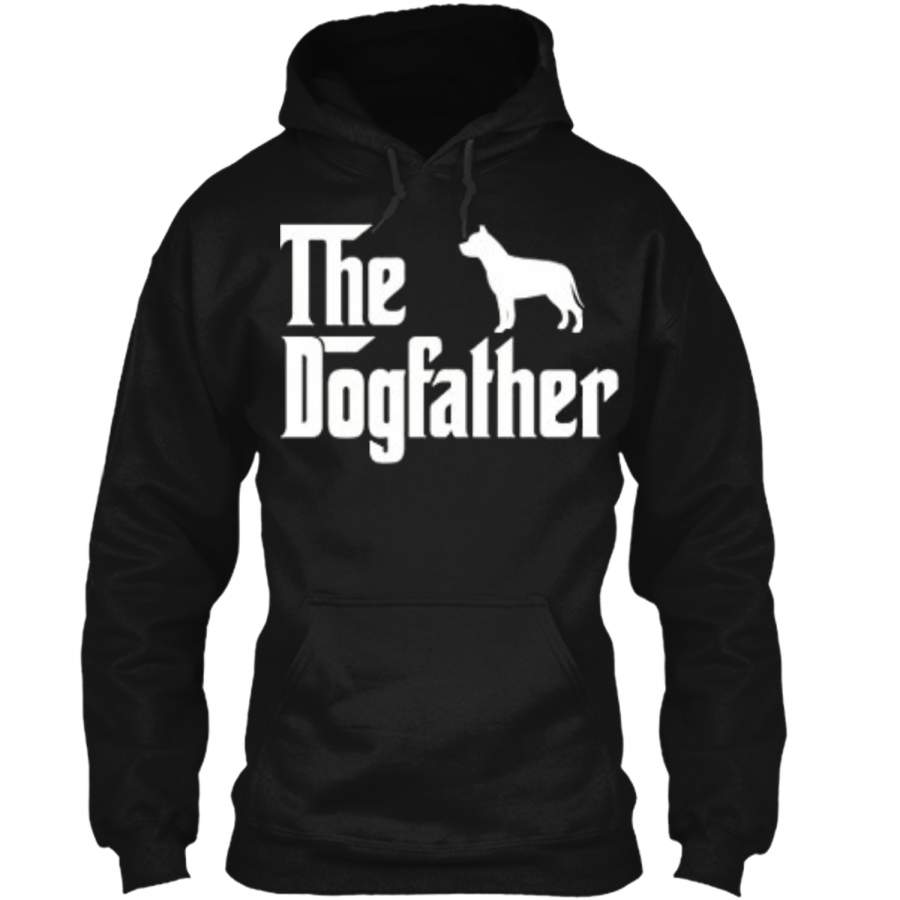 The Dogfather Pit bull  Funny Father Dog Lover Gift Pullover Hoodie 8 oz