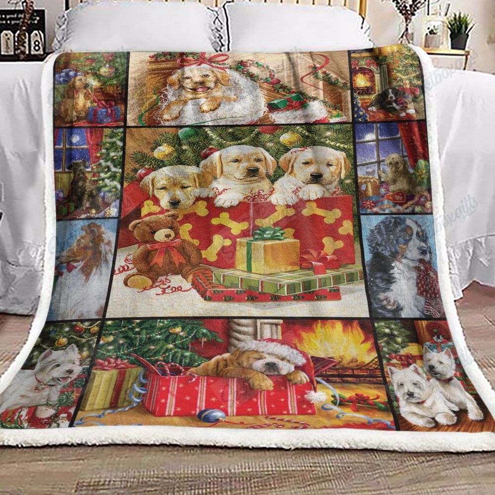 Christmas Puppy Xa0601741Cl Fleece Blanket