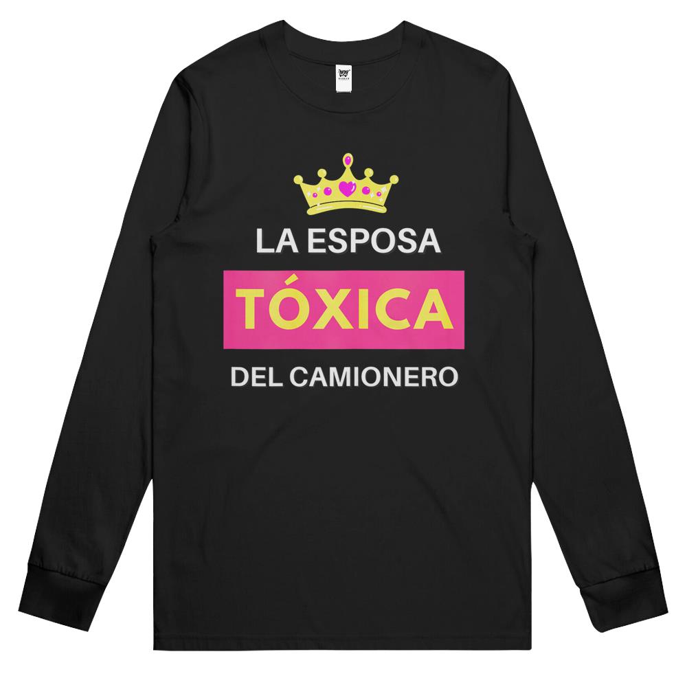 Womens La Esposa Tóxica Del Camionero Long Sleeve T Shirts