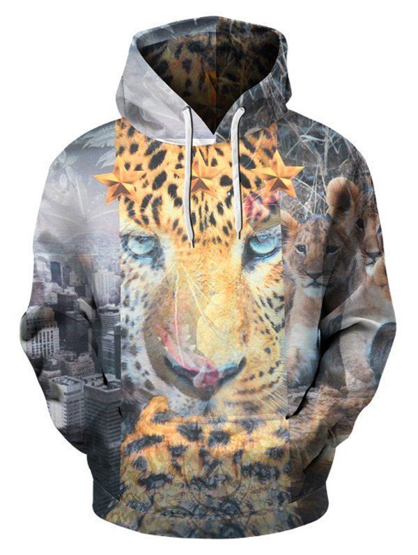 City And Leopard Hoodie Bt02