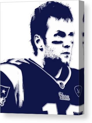 New England Patriots Tom Brady 5 Joe Hamilton Canvas Print