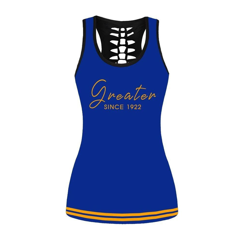 Sorority Tank Top – Sigma Gamma Rho Greater Since 1922 Hollow Tank Top