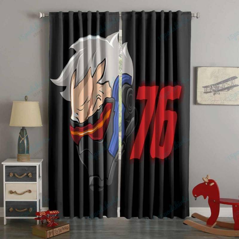 3D Printed Overwatch Soldier 76 Style Custom Living Room Curtains