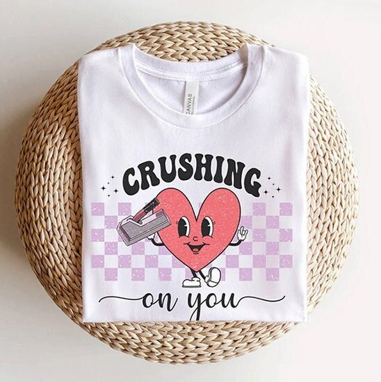 Retro Valentines Day Nurse Shirt, Crushing on You T-Shirt, Er Ed RN VDay Tee, Nursing Humor Ped Picu Lpn TShirt LTC ICU Instructor Gift