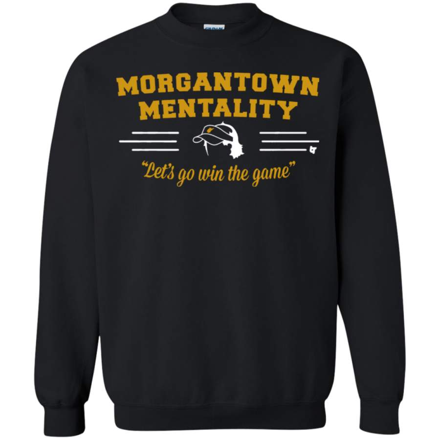 AGR Morgantown Mentality Lets Go Win The Game Shirt G180 Gildan Crewneck Pullover Sweatshirt  8 oz.