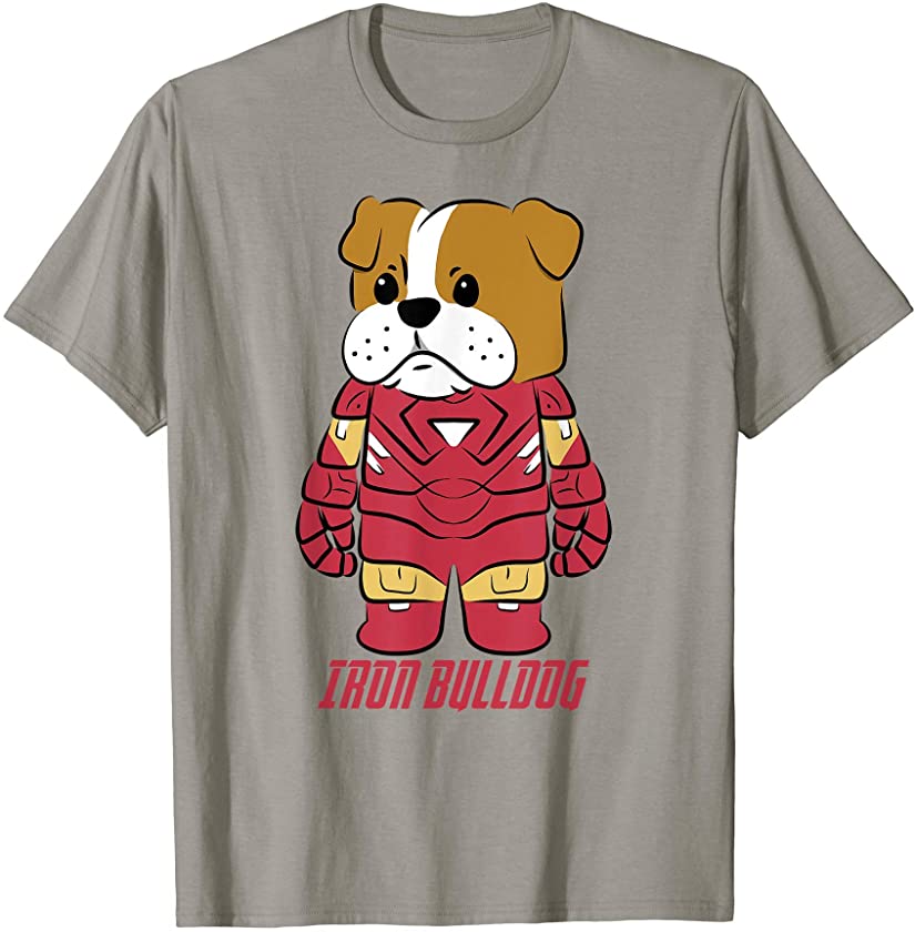 Colorful Iron English Bulldog Funny Puppy Pet Lover Owner T-Shirt