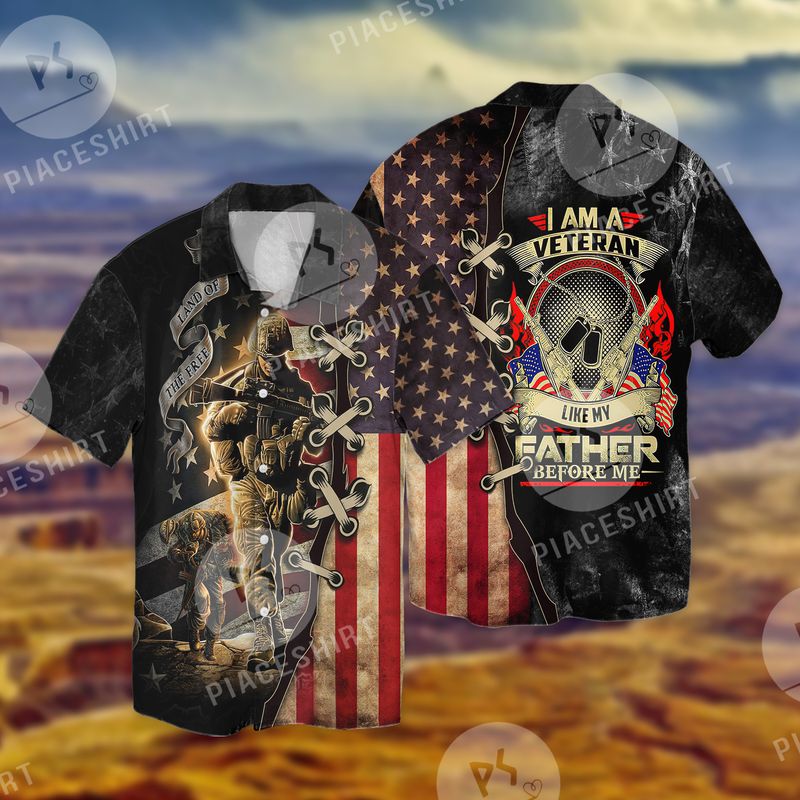 Veteran Like My Father Us Army 3D Full Print Hawaiian Shirt