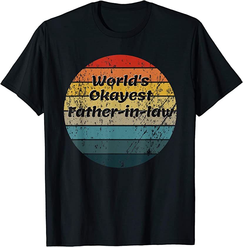 World’s Okayest Father In Law Vintage Sunset 60s 70s T-Shirt