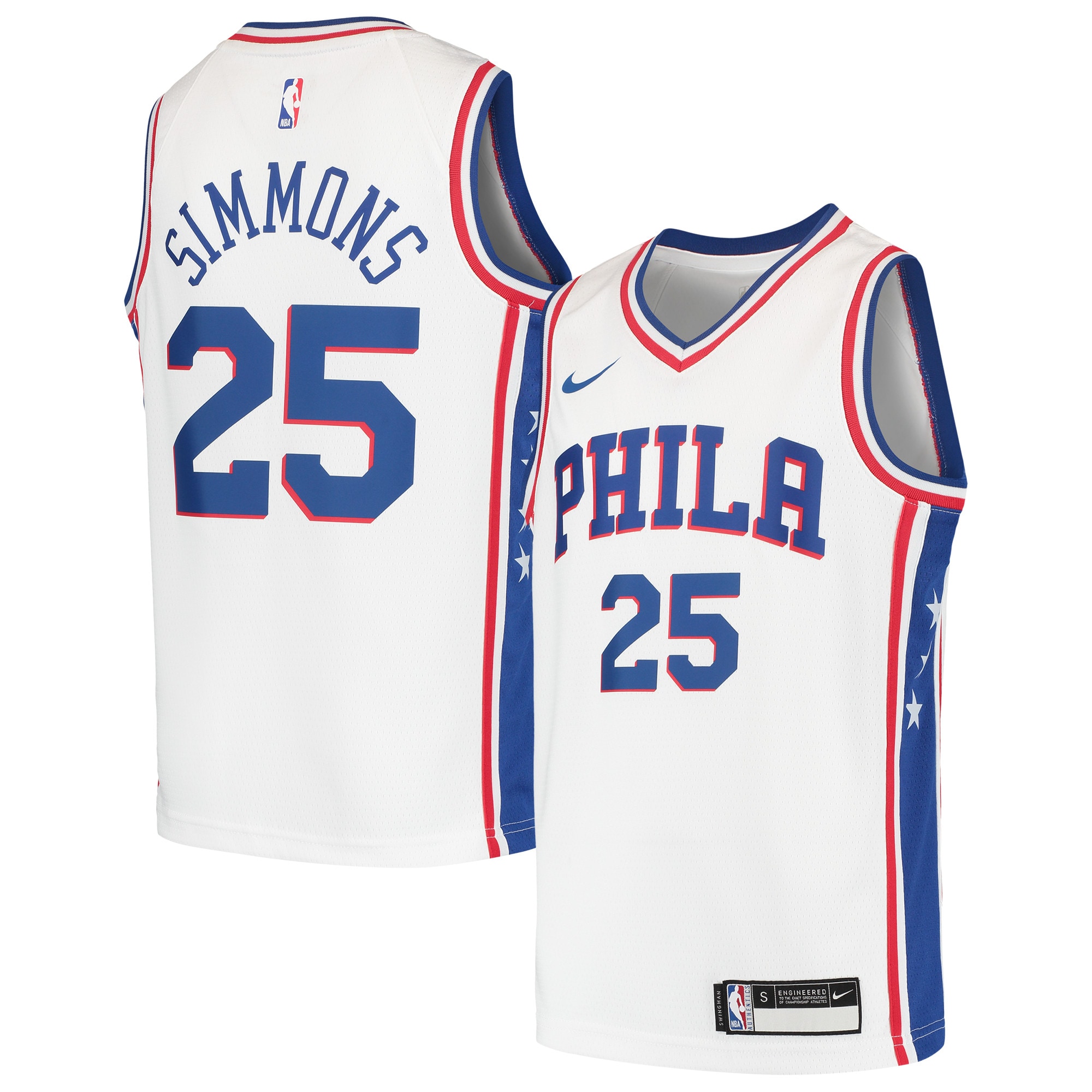 Youth Ben Simmons White Philadelphia 76ers Swingman Jersey