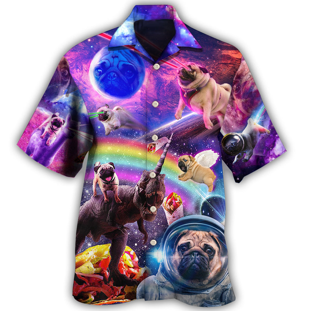 Pug Galaxy Rainbow Star Style Hawaii Shirt Ha69936