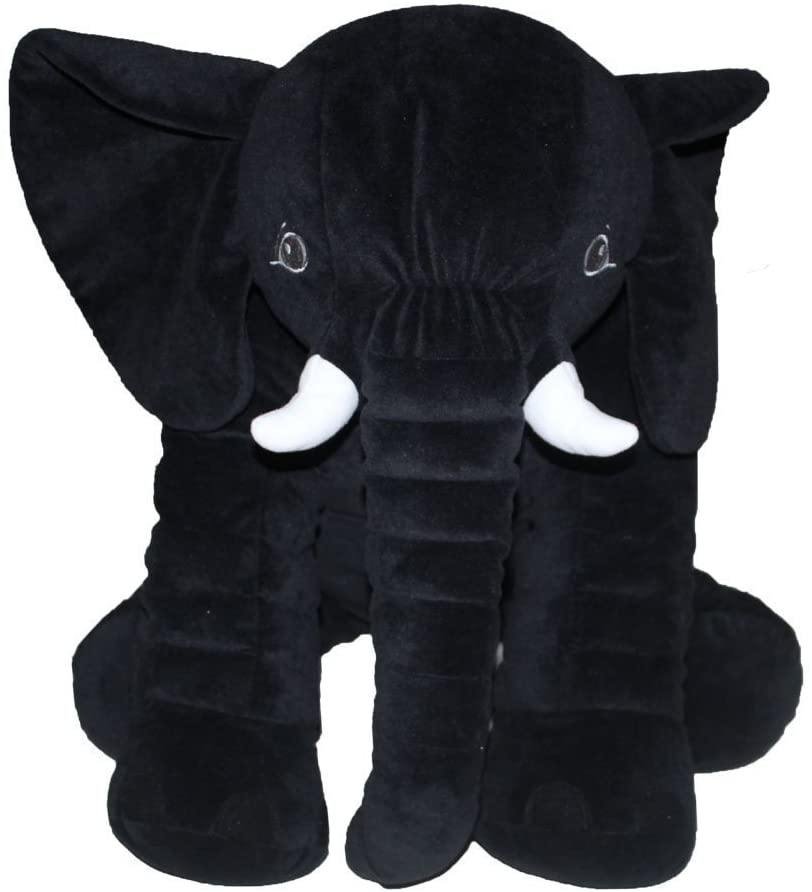 Mjtp Lovely Stuffed Elephant Animals Toys Plush Soft Toy Elephant Pillow Plush Sofa Cushion (S, Grey)