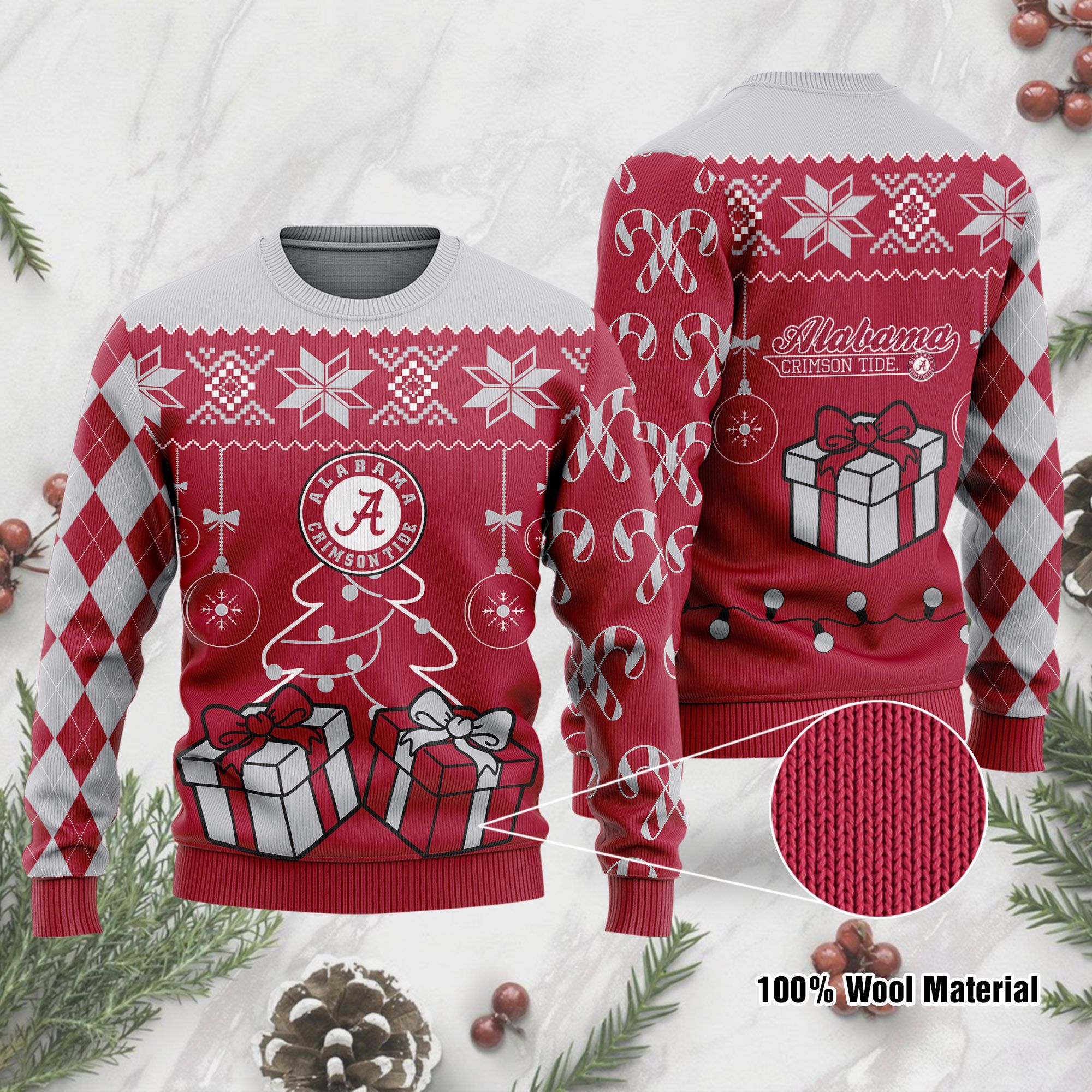 Alabama Crimson Tide Ugly Sweater 191 L1MTH0318-XM