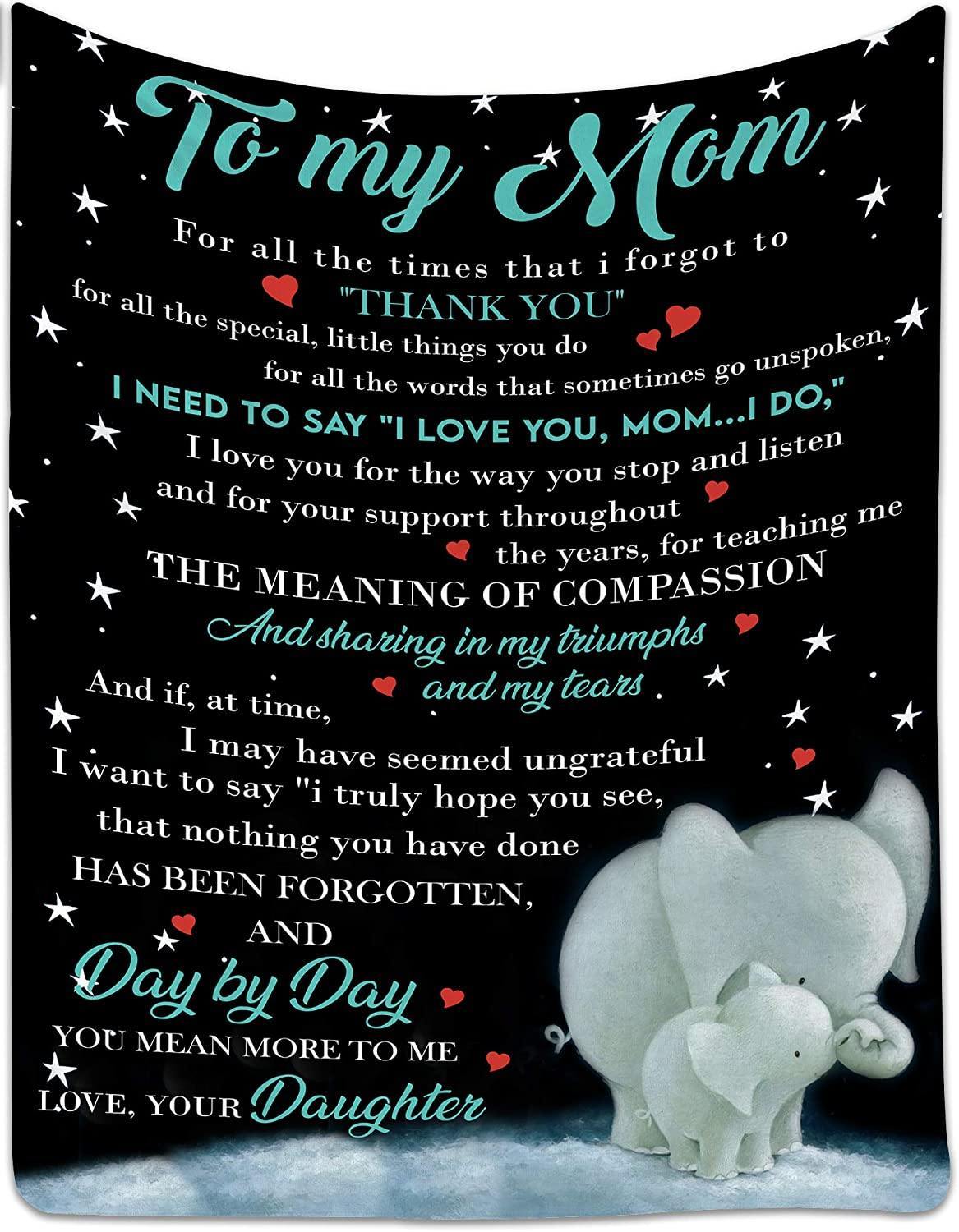 To My Mom Thank You – Gift For Mom For Mother’S Day, Unique Gifts Home Decor Gift For Family – Sherpa Blanket Fleece Blanket