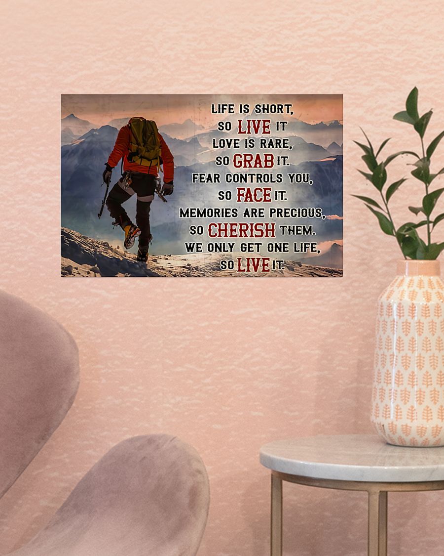 Hiking – We Only Get One Life So Live It Horizontal Canvas And Poster | Wall Decor Visual Art