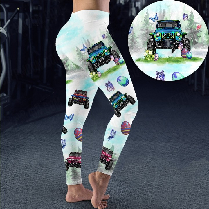 Jp Easter Bunny Eggs Watercolor Legging 3D